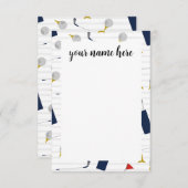 Gepersonaliseerde Golf notitiekaarten (Voorkant / Achterkant)