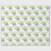 Gepersonaliseerde Golf Pensioen Naam Cadeaupapier (Vlak)