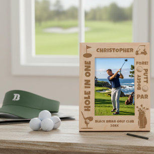Gepersonaliseerde golf termen en pictogrammen gegraveerde lijstjes