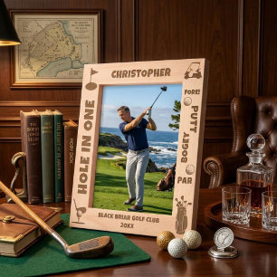 Gepersonaliseerde golf termen en pictogrammen gegraveerde lijstjes