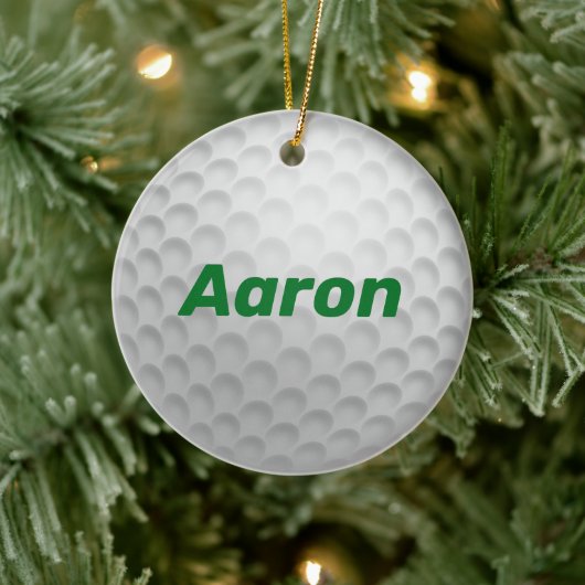 Gepersonaliseerde Golfbal kerstsiercadeau Keramisch Ornament (Boom)