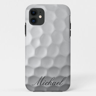 Gepersonaliseerde golfbal kuiltjes textuur patroon iPhone 11 hoesje
