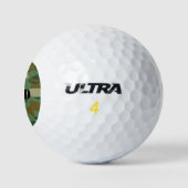 Gepersonaliseerde golfballen met groene legercamo  (Logo)