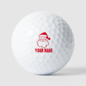 Gepersonaliseerde golfballen met schattige Santa c (Voorkant)