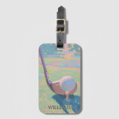Gepersonaliseerde golfclub bagagelabel (Voorkant (verticaal))