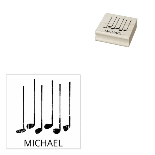 Gepersonaliseerde golfclubs 	rubberstempel (Gestempeld)