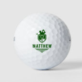Gepersonaliseerde Golfer Naam Sjabloon Modern Groe Golfballen (Voorkant)