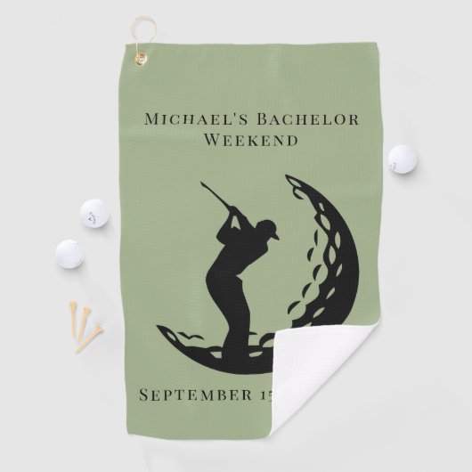 Gepersonaliseerde golfhanddoek | Vrijgezellengolfw (Insitu)