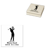 Gepersonaliseerde golfspeler Golfen Rubberstempel (Gestempeld)