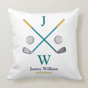 gepersonaliseerde golfspeler polo kussen