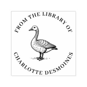 Gepersonaliseerde Goose Book Stamp Custom Ex Libri Zelfinktende Stempel