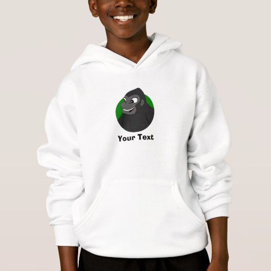 Gepersonaliseerde Gorilla Cartoon Hoodie (Voorkant)