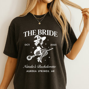 Gepersonaliseerde Gothic Bachelorette Halloween Pa T-shirt