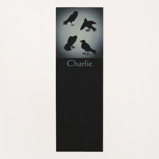  gepersonaliseerde Gothic Creepy Ravens Yogamat (Voorkant)