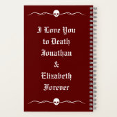 Gepersonaliseerde Gothic Dark Romance Love Notes F Notitieboek (Achterkant)
