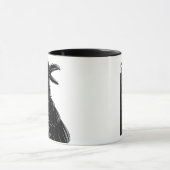Gepersonaliseerde Gothic Mam, Raven & Skull 2 zijd Mok (Midden)