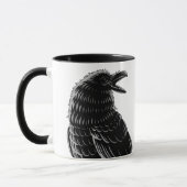 Gepersonaliseerde Gothic Mam, Raven & Skull 2 zijd Mok (Links)
