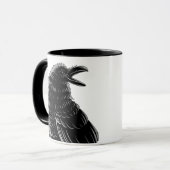 Gepersonaliseerde Gothic Mam, Raven & Skull 2 zijd Mok (Voorkant links)