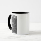 Gepersonaliseerde Gothic Moeder, Raven & Skull Mok (Voorkant links)