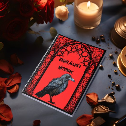 Gepersonaliseerde Gothic Raven Notitieboek