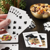 Gepersonaliseerde gothische skull pokerkaarten (Insitu)