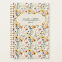 Gepersonaliseerde gouache weide bloemen patroon