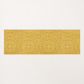 Gepersonaliseerde Gouden Gele William Morris Flora Yogamat (Achterkant (horizontaal))