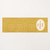 Gepersonaliseerde Gouden Gele William Morris Flora Yogamat (Voorkant (horizontaal))