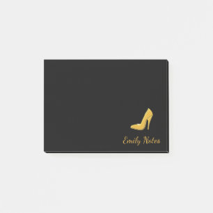 Gepersonaliseerde Gouden hoge hielschoen Post-it® Notes