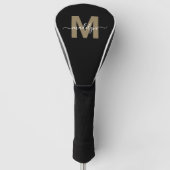 Gepersonaliseerde gouden Initiaal naam Monogram Golfheadcover (Voorkant)