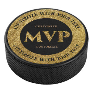 Gepersonaliseerde Gouden MVP Hockey Puck