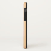 Gepersonaliseerde gouden perzik en wit gestreept Case-Mate iPhone case (Achterkant/links)