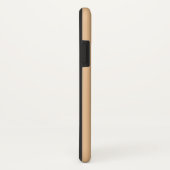 Gepersonaliseerde gouden perzik en wit gestreept Case-Mate iPhone case (Achterkant / rechts)