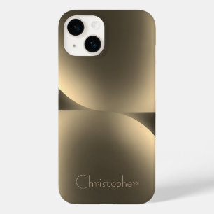 Gepersonaliseerde gouden radiale textuur iphone 15 Case-Mate iPhone 14 hoesje