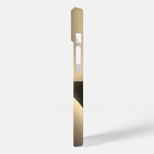 Gepersonaliseerde gouden radiale textuur iphone 15 Case-Mate iPhone case (Achterkant / Links)