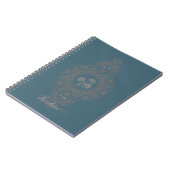 Gepersonaliseerde Gouden Rococo Lotus Siermandala Notitieboek (Linkerzijde)