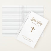 Gepersonaliseerde gouden script kalligrafie Bijbel Notitieboek (Binnen)