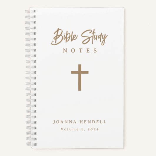 Gepersonaliseerde gouden script kalligrafie Bijbel Notitieboek (Voorkant)