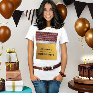 Gepersonaliseerde Gouden Ticket Chocolade Bar Verj T-shirt