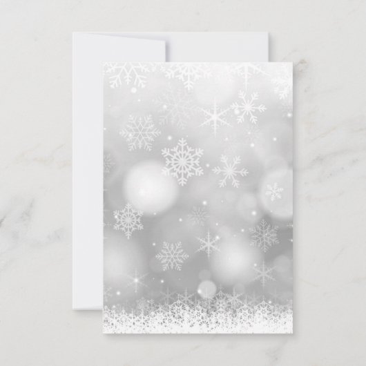 Gepersonaliseerde Gouden Witte Kerstvakantie | FOT Kaart (Achterkant)