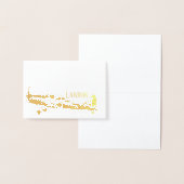 Gepersonaliseerde Goudfolie Stationery Folie Kaarten (Display)