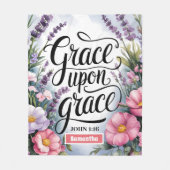 Gepersonaliseerde Grace On Grace Christelijke vrou Fleece Deken (Voorkant)
