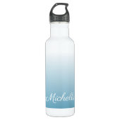 Gepersonaliseerde gradiënt ombre engel blauw waterfles (Voorkant)