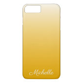 Gepersonaliseerde gradiënt ombre geel Case-Mate iPhone case (Achterkant)