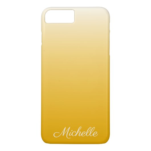 Gepersonaliseerde gradiënt ombre geel Case-Mate iPhone case (Achterkant)