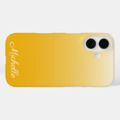 Gepersonaliseerde gradiënt ombre geel Case-Mate iPhone case (Achterkant (horizontaal))