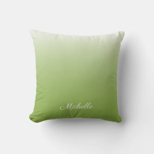 Gepersonaliseerde gradiënt ombre greenery green kussen