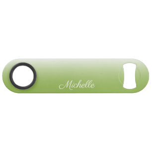 Gepersonaliseerde gradiënt ombre greenery green speed flessenopener