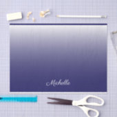 Gepersonaliseerde gradiënt ombre navy blue tissuepapier (Craft)