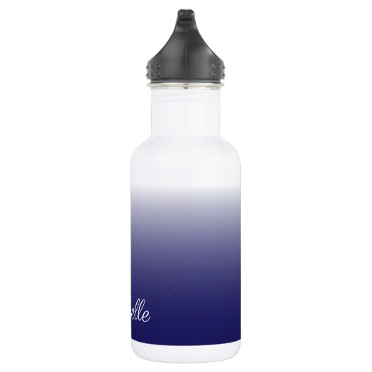 Gepersonaliseerde gradiënt ombre navy blue waterfles (Rechts)
